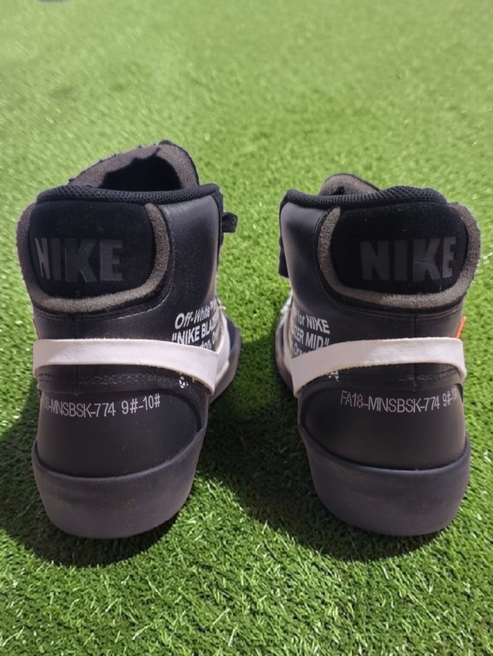 DS Nike Blazer Mid x Off-White 'Grim Reaper' - Size 9 - AA3832-001 - NO BOX - Picture 5 of 6